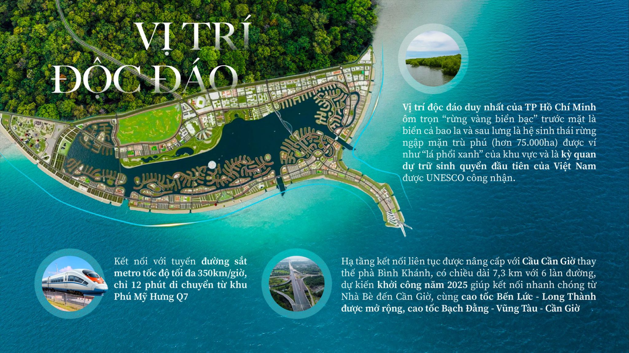 vị trí vinhomes green paradise bao bọc giữa rừng và biển